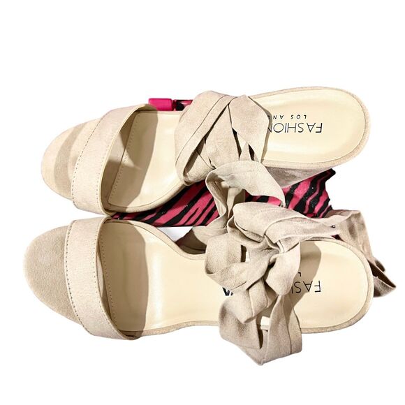 Fashion Nova Open Toe Heels   Size 6.5 - Picture 3 of 9